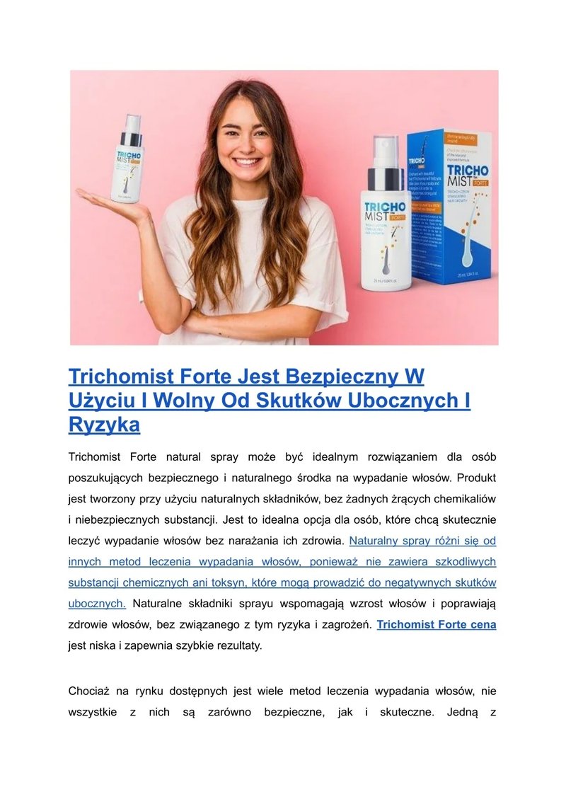 Trichomist Forte - Pomoc w walce z trądzikiem